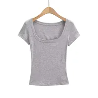 Women's T-shirt Long Sleeve T-Shirts Streetwear Solid Color sku image 3