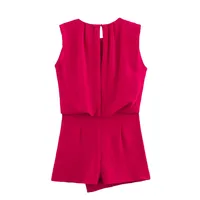 Wholesale Women's Polyester Elegant Solid Color Sleeveless Bodysuits main image 2
