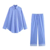 Weekend Women's Streetwear Stripe Polyester Pant Co-ord Set Shorts Sets main image 2