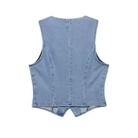 Weekend Women's Vacation Streetwear Solid Color Cotton Polyester Denim Pant Co-ord Set Shorts Sets main image 4