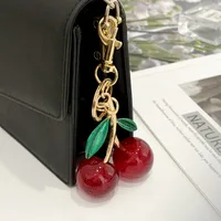 1 Piece All Seasons Alloy Resin Cherry Bag Pendant Keychain main image 1