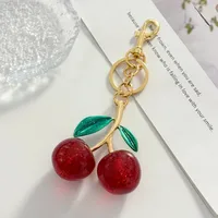 1 Piece All Seasons Alloy Resin Cherry Bag Pendant Keychain main image 4