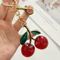 1 Piece All Seasons Alloy Resin Cherry Bag Pendant Keychain main image 5