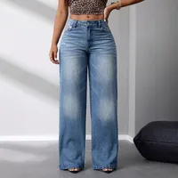 Women's Daily Street Simple Style Classic Style Solid Color Full Length Jeans main image 2
