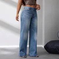 Women's Daily Street Simple Style Classic Style Solid Color Full Length Jeans main image 1