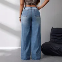 Women's Daily Street Simple Style Classic Style Solid Color Full Length Jeans main image 4