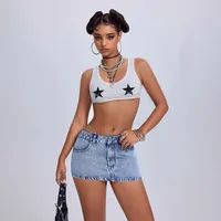 Women's Denim Skirt Streetwear Solid Color Short Mini Dress Daily Street main image 2