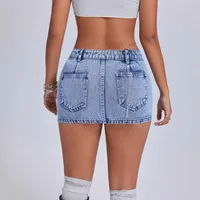 Women's Denim Skirt Streetwear Solid Color Short Mini Dress Daily Street main image 3