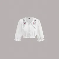 Women's Shirt Short Sleeve Blouses Casual Simple Style Solid Color main image 3