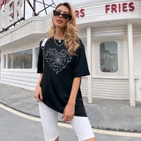 Women's T-shirt Short Sleeve T-Shirts Streetwear Spider Web main image 1
