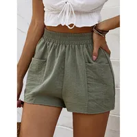 Women's Holiday Daily Vacation Simple Style Solid Color Shorts Casual Pants main image 1