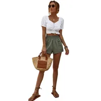 Women's Holiday Daily Vacation Simple Style Solid Color Shorts Casual Pants main image 5