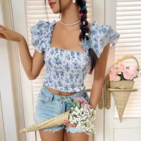 Women's Shirt Sleeveless Blouses Casual Streetwear Ditsy Floral main image 1