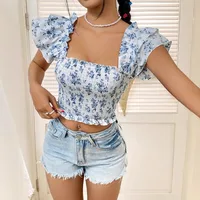 Women's Shirt Sleeveless Blouses Casual Streetwear Ditsy Floral main image 2