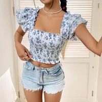 Women's Shirt Sleeveless Blouses Casual Streetwear Ditsy Floral main image 3