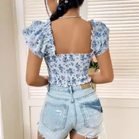 Women's Shirt Sleeveless Blouses Casual Streetwear Ditsy Floral main image 4