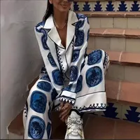 Daily Street Women's Classic Style Printing Abstract Polyester Pant Co-ord Set Shorts Sets main image 3