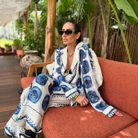 Daily Street Women's Classic Style Printing Abstract Polyester Pant Co-ord Set Shorts Sets main image 4