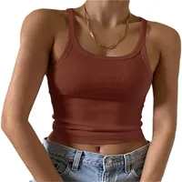 Women's Camisole Tank Tops Navel Exposed Basic Simple Style Solid Color main image 2