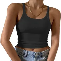 Women's Camisole Tank Tops Navel Exposed Basic Simple Style Solid Color main image 5