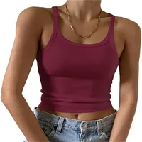 Women's Camisole Tank Tops Navel Exposed Basic Simple Style Solid Color main image 4