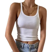 Women's Camisole Tank Tops Navel Exposed Basic Simple Style Solid Color main image 3
