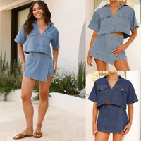 Daily Women's Classic Style Solid Color Cotton Polyester Denim Shorts Co-ord Set Shorts Sets main image 1