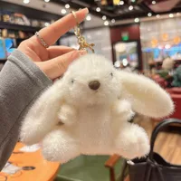 1 Piece Cute Rabbit Plush Unisex Bag Pendant Keychain sku image 3
