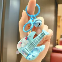1 Piece Cute Guitar Plastic Unisex Bag Pendant Keychain sku image 5