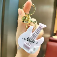 1 Piece Cute Guitar Plastic Unisex Bag Pendant Keychain sku image 8