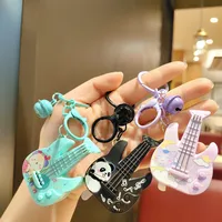 1 Piece Cute Guitar Plastic Unisex Bag Pendant Keychain main image 1