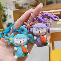 1 Piece Cute Sheep Resin Unisex Bag Pendant Keychain main image 2