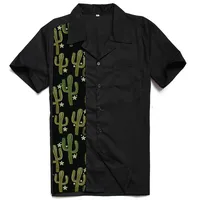 Men's Cardigan Shirt Short Sleeve Men's Casual Shirts Punk Contrast Collar main image 1