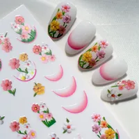 IG Style Cartoon Style Cute Flower Nail Stickers Nail Decoration Accessories main image 7