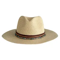 Unisex Retro Hawaiian Tropical Solid Color Flat Eaves Straw Hat main image 8