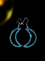 1 Pair Simple Style Shiny Moon Rhinestone Drop Earrings sku image 5