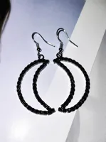 1 Pair Simple Style Shiny Moon Rhinestone Drop Earrings sku image 9