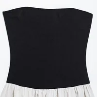 Women's Pleated Dress Casual Simple Style Strapless Pleated Sleeveless Multicolor Above Knee Daily main image 3