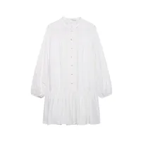 Women's A- Line Skirt Elegant Style Temperament Commuter Round Neck Long Sleeve Solid Color Above Knee Casual Banquet Street sku image 4