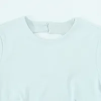 Women's A- Line Skirt Sexy Round Neck Long Sleeve Solid Color Above Knee Holiday Daily Selfie main image 3