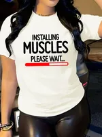 Women's T-shirt Short Sleeve T-Shirts Printing Casual Letter main image 5