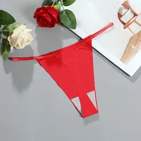 Solid Color Low Waist Thong Panties main image 4