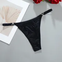 Solid Color Low Waist Thong Panties main image 1