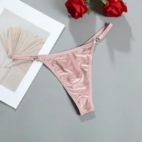 Solid Color Low Waist Thong Panties main image 6