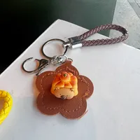 1 Piece Cute Capybara Pu Leather Unisex Lobster Trigger Clasp Closure Bag Pendant Keychain main image 2