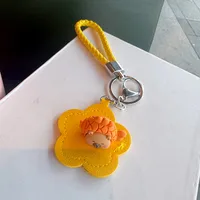 1 Piece Cute Capybara Pu Leather Unisex Lobster Trigger Clasp Closure Bag Pendant Keychain main image 3