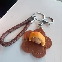 1 Piece Cute Capybara Pu Leather Unisex Lobster Trigger Clasp Closure Bag Pendant Keychain sku image 5