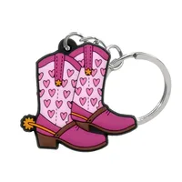 1 Piece Cartoon Style Cute Letter Heart Shape Boots PVC Alloy Women's Bag Pendant Keychain sku image 7