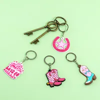 1 Piece Cartoon Style Cute Letter Heart Shape Boots PVC Alloy Women's Bag Pendant Keychain main image 3