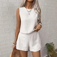 Daily Street Women's Classic Style Solid Color Polyester Shorts Co-ord Set Shorts Sets main image 3